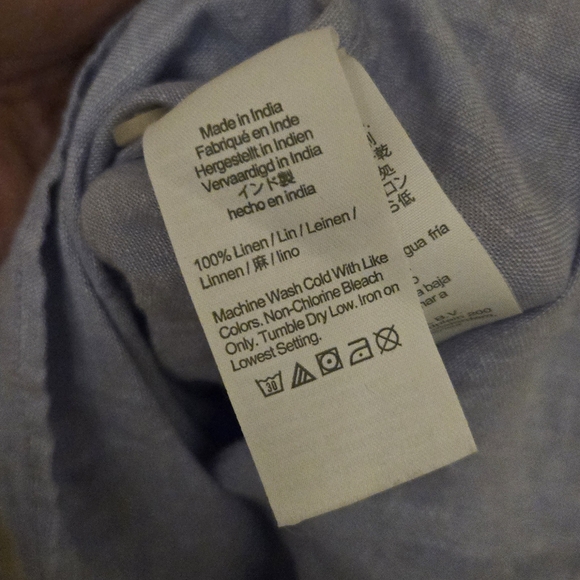 TWO XL J. Crew Linen Button-down tops - Picture 5 of 6